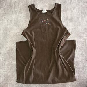 Vintage Floral Embroidered Carolina Colours Maxi Dress